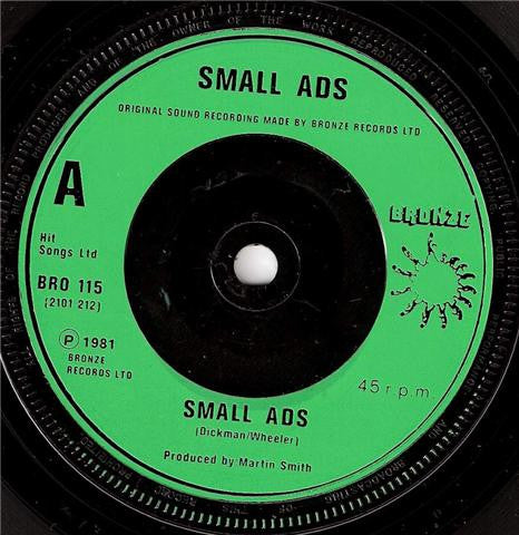 Small Ads : Small Ads (7", Single)