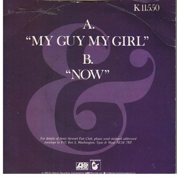 Amii Stewart & Johnny Bristol : My Guy, My Girl (7", Single)