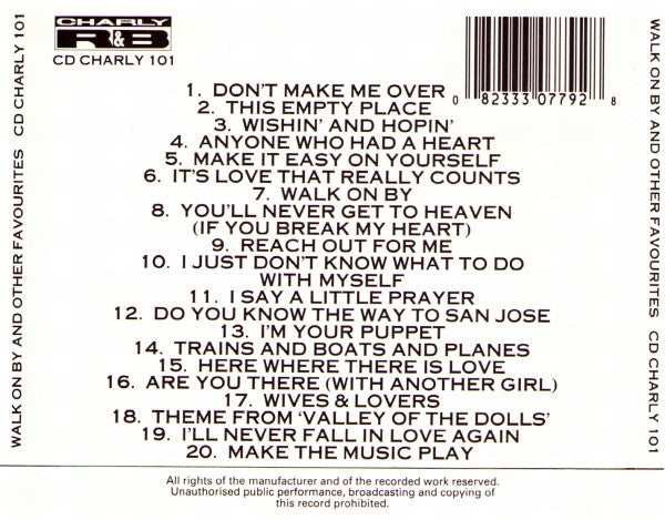 Dionne Warwick : Walk On By And Other Favourites (CD, Comp)