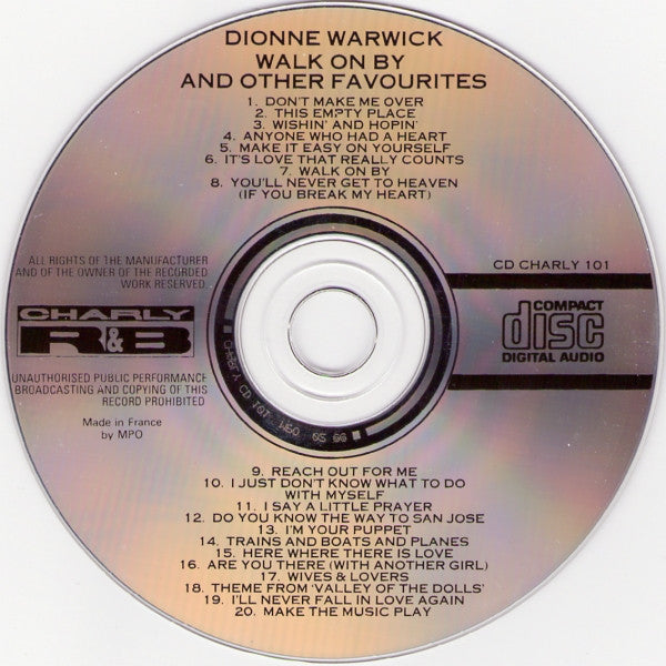 Dionne Warwick : Walk On By And Other Favourites (CD, Comp)