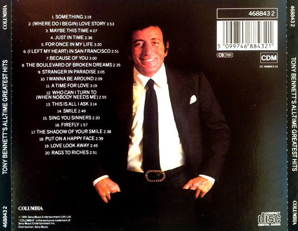 Tony Bennett : Tony Bennett's All Time Greatest Hits (CD, Comp)