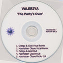 Валерия : The Party's Over (CDr, Single, Promo)