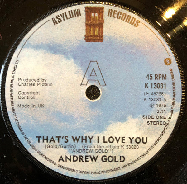 Andrew Gold : That's Why I Love You (7", Sol)