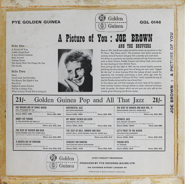 Joe Brown And The Bruvvers : A Picture Of You (LP, Comp, Mono)