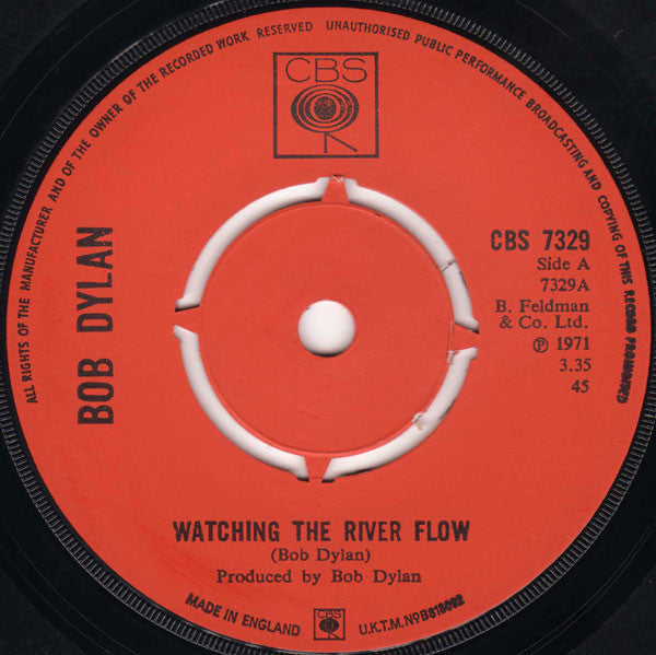 Bob Dylan : Watching The River Flow (7", Single, 4-P)