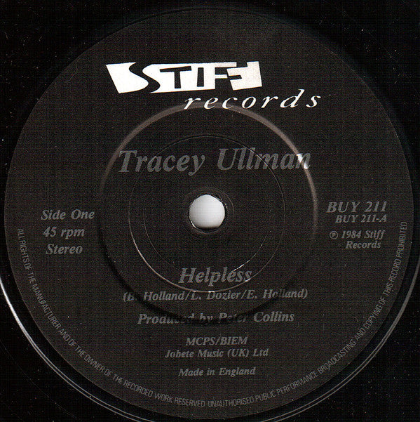 Tracey Ullman : Helpless (7", Single)