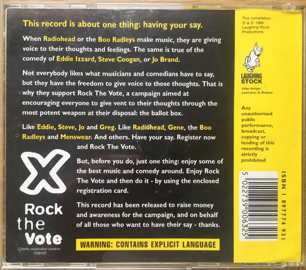 Various : Rock The Vote (CD, Album, Comp)