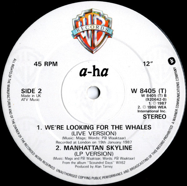 a-ha : Manhattan Skyline (Extended Remix) (12", Single, Dam)