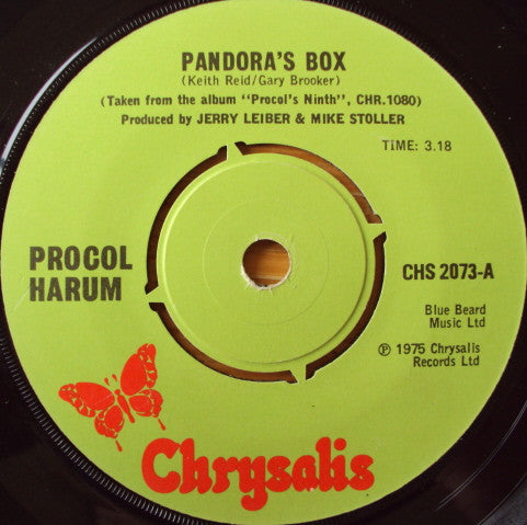 Procol Harum : Pandora's Box (7", Single, 4 P)