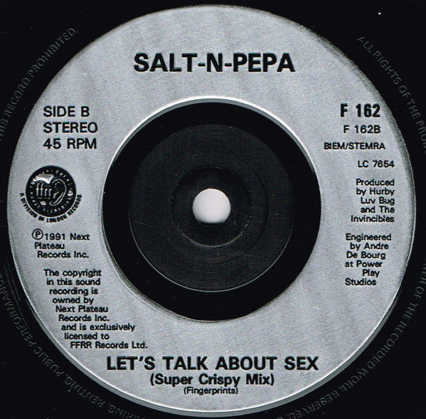 Salt 'N' Pepa : Let's Talk About Sex (7", Single, Sil)