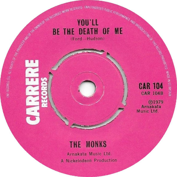 The Monks (4) : Nice Legs Shame About The Face (7", Single)