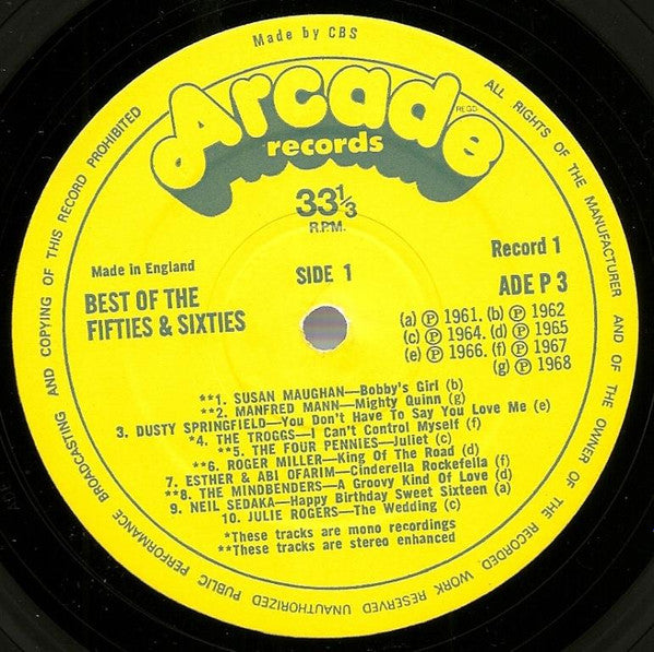 Various : 40 Fantastic Hits From The 50's And 60's (2xLP, Comp, Mono, CBS)