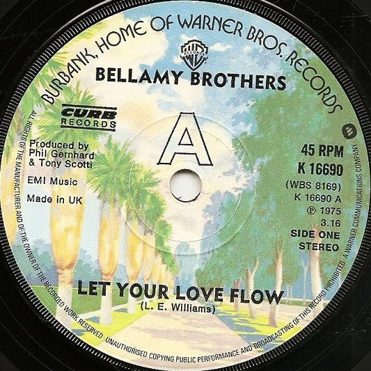 Bellamy Brothers : Let Your Love Flow (7", Single, Sol)