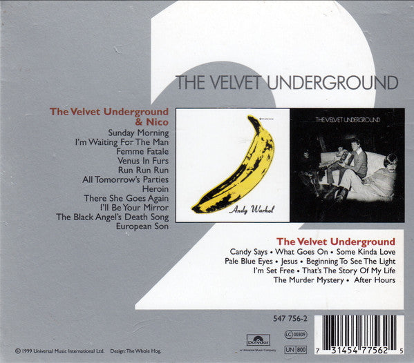 The Velvet Underground & Nico (3) / The Velvet Underground : The Velvet Underground & Nico + The Velvet Underground (CD, Album, RE, RM + CD, Album, RE + Comp, Sli)