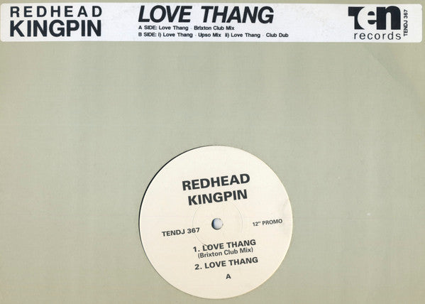 Redhead Kingpin And The FBI : Love Thang (12", Promo)