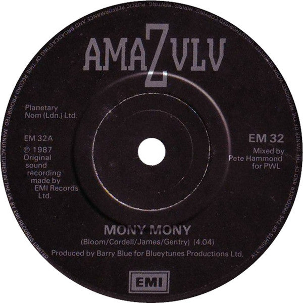 Amazulu : Mony Mony (7", Single)