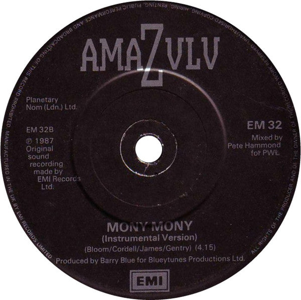 Amazulu : Mony Mony (7", Single)