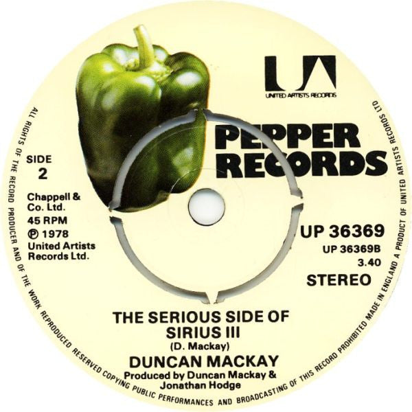 Duncan Mackay : Sirius III (7", Single)