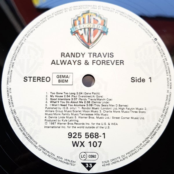 Randy Travis : Always & Forever (LP, Album)
