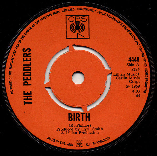 The Peddlers : Birth (7", Single, 4 P)