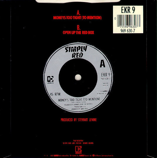 Simply Red : Money's Too Tight  (To Mention) (7", Single, Inj)