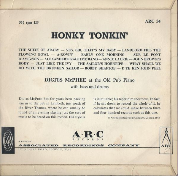 Digits McPhee : Honky Tonkin' (7")