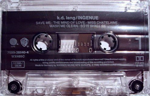 k.d. lang : Ingénue (Cass, Album)