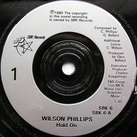 Wilson Phillips : Hold On (7", Single, Sil)