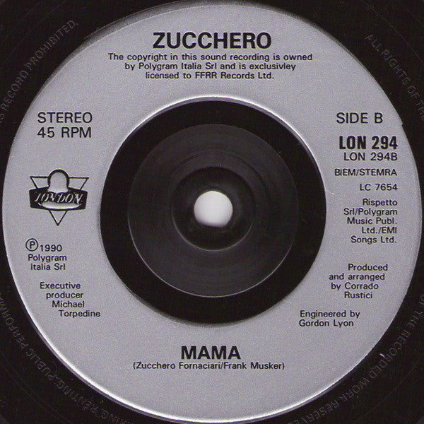 Zucchero, Paul Young : Senza Una Donna (Without A Woman) (7", Single)