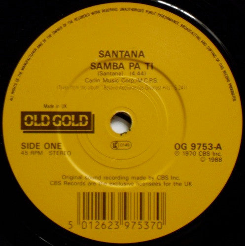 Santana : Samba Pa Ti / She's Not There (7", Single)