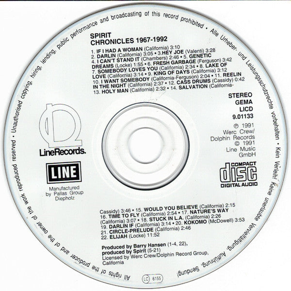 Spirit (8) : Chronicles 1967-1992 (CD, Comp, RE)