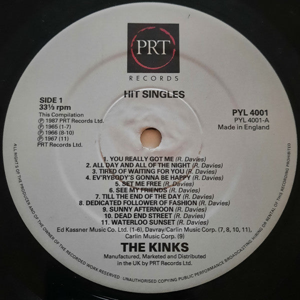 The Kinks : Hit Singles (LP, Comp)