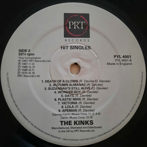 The Kinks : Hit Singles (LP, Comp)