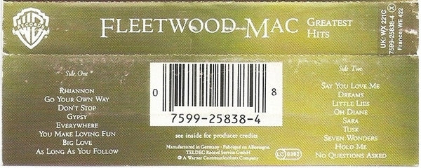 Fleetwood Mac : Greatest Hits (Cass, Comp)