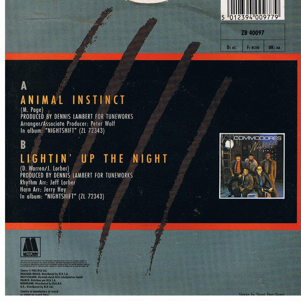 Commodores : Animal Instinct (7", Single)