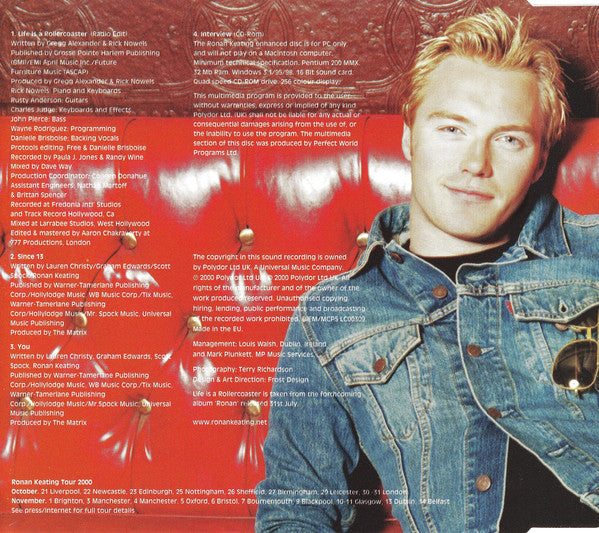 Ronan Keating : Life Is A Rollercoaster (CD, Single, Enh)