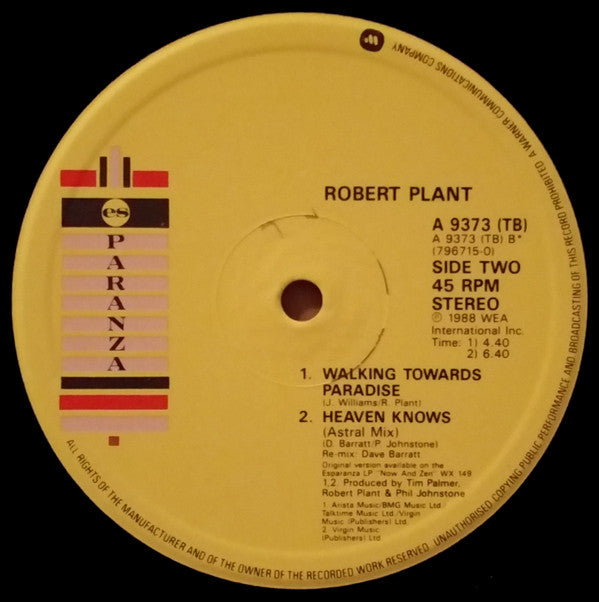 Robert Plant : Heaven Knows (12", Ltd + Box)