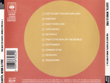 Earth, Wind & Fire : The Best Of Earth Wind & Fire Vol. I (CD, Comp, RE)