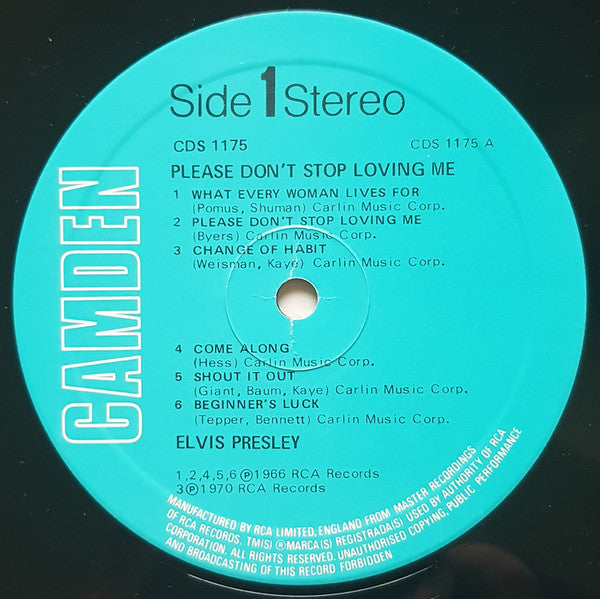 Elvis Presley : Please Don't Stop Loving Me (LP, Comp)