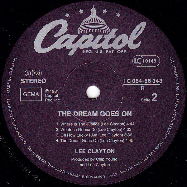 Lee Clayton : The Dream Goes On (LP, Album)