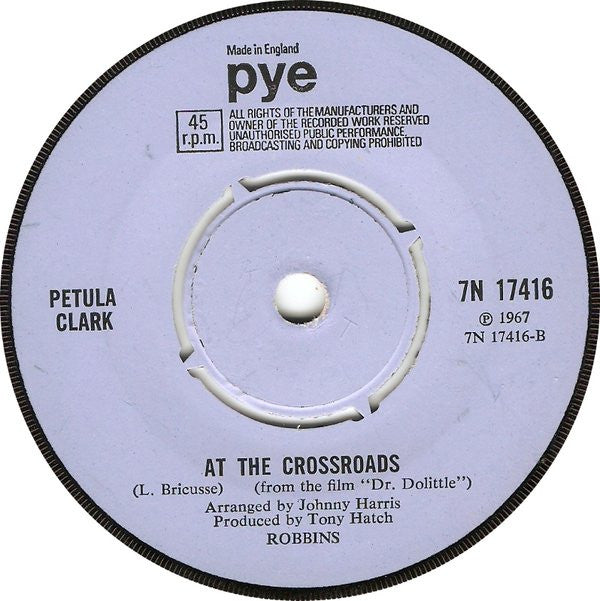 Petula Clark : The Other Man's Grass Is Always Greener / At The Crossroads (7", Single, Pus)