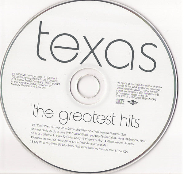 Texas : The Greatest Hits (CD, Album, Comp, S/Edition, Uni)