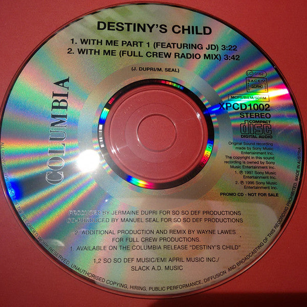 Destiny's Child : With Me (CD, Single, Promo)