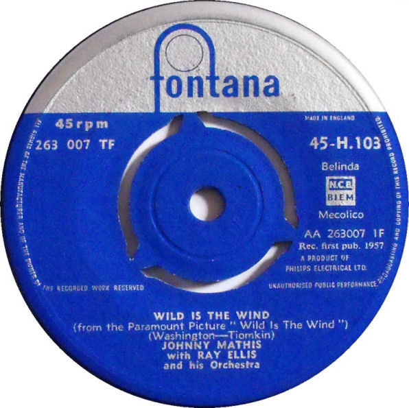 Johnny Mathis : Wild Is The Wind (7", Single)