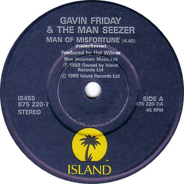 Gavin Friday & Maurice Seezer : Man Of Misfortune (7", Single)