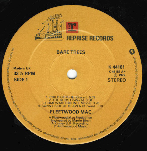 Fleetwood Mac : Bare Trees (LP, Album, RP)