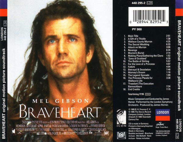 James Horner Performed By London Symphony Orchestra : Braveheart (Original Motion Picture Soundtrack) (CD, Album)