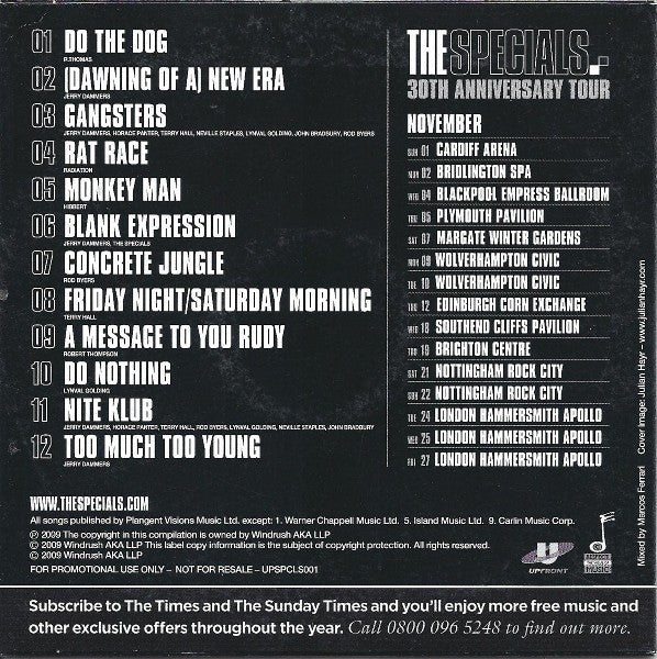 The Specials : 30th Anniversary Tour Live (CD, Promo)