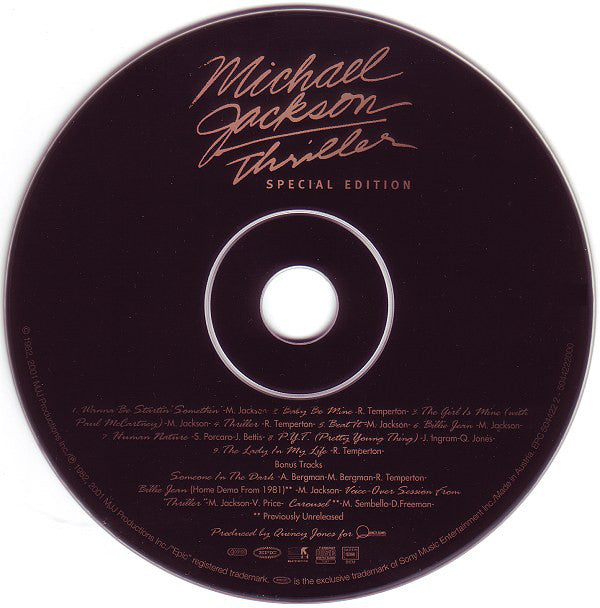 Michael Jackson : Thriller (CD, Album, RE, RM, S/Edition)