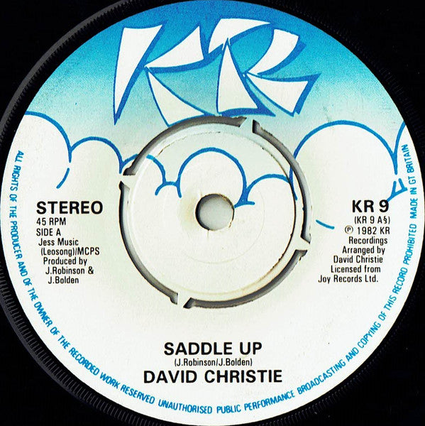 David Christie : Saddle Up (7", Single)